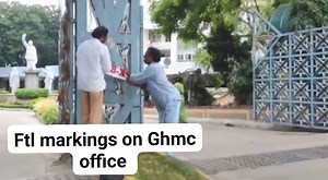 RB-X markings on Secretariat and GHMC office @top fans With officials painting RB-X markings on Musi area, Bakka Judson put out the markings on the two buildings which are in buffer zone of Hussain Sagar | Hyderabad Realtors, developer & Engineers