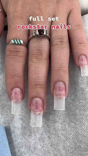 these are to die for ❤️🖤 #nailtechstudent #nails #fyp #naildesigns #nailinspo #summernails2023 #acrylicnails #nailart #mediumnails #starnails #starnailart #stars #rockstar #edgynails