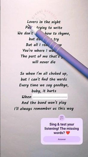 Always Remember Us This Way: Fill in the Missing Lyrics & Learn English 🎶