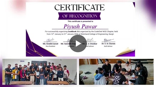 #codechef #wcechapter #dsa #cp #videoediting #storytelling | Piyush Pawar | 10 comments