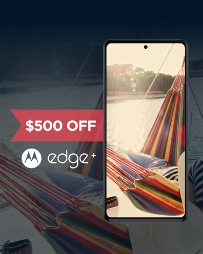 Bask in the savings 😎 with UP TO $500 OFF our most popular phones, including motorola edge 2022! https://bit.ly/3MZGkv0 | Motorola