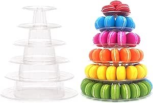 Macaron Tower Stand, 6 Tiers Macaron Display Macaroon Stand Tower Desserts Cupcake Holder Platter for Wedding, Birthday Party, Baby Shower, Party Decoration by Greatstar…