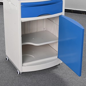 [Hot Item] Medical Cheap ABS Plastic Locker Mobile Hospital Beside Cabinet Medical Bedside Table