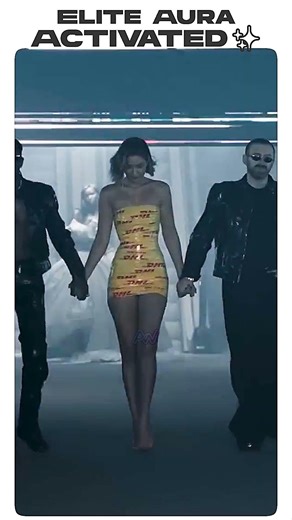 Gigi Hadid walking in DHL TAPE is everything! 📦🔥