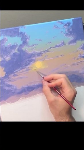 Learn how to paint this dreamy sky/clouds with me tomorrow morning!☁️💜