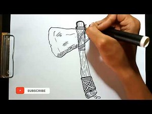 How to Draw Stone Axe in Easy Steps