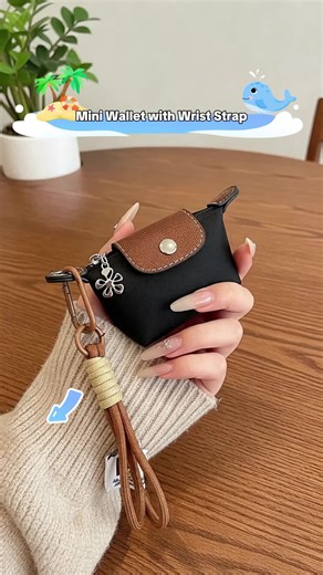 Mini Wallet for Women, Detachable Nylon Wrist Strap Coin Purse, Zipper Closure, Decorative Bag, Christmas Gift, Affordable New Year Gifts #handbags #girlwallet #blackpurse #pinkpurse #clutchpurse #walletcase #crossbodyphonestrap #affordablepurses #musthaveaccessories #handbagfind