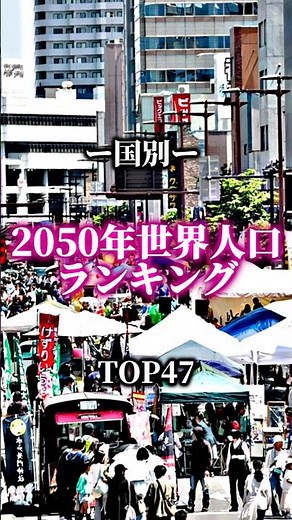 2050年世界人口ランキングトップ47位！#テンプレ #ランキング #国