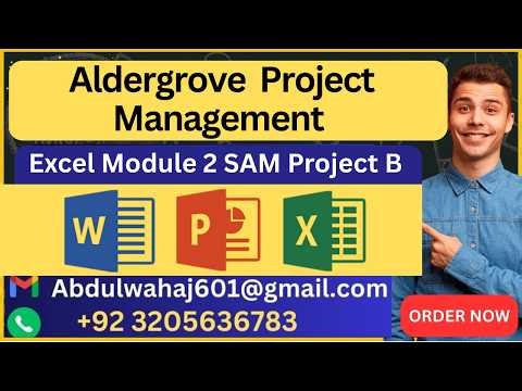 Aldergrove Project Management Excel Module 2 SAM Project B AssignXpert Official