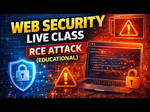 Web Hacking Live Class: RCE Attack + OWASP Top 10 Training for Interns