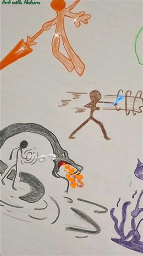 Epic Stickman Level Art #howtodraw #stickman #pencilsketch