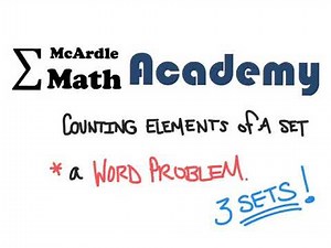 Counting Elements of a Set [Word Problem with 3 Sets]