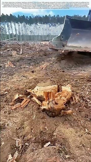 Stump Grinding with Force: How a Dozer's Blade Separates Wood from Root
