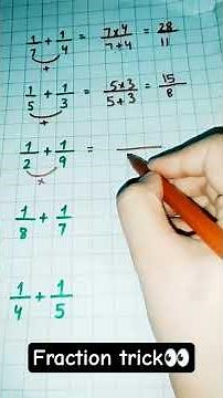 Fast Fraction Method | Easy Maths Shortcut