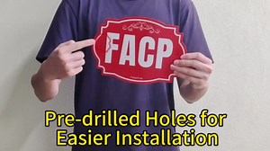 2-Pack FACP, Fire Alarm Control Panel Sign，7" x 10"Rust Free Reflective Aluminum，Weatherproof UV Protect,Easy to Install,Indoor/Outdoor Use