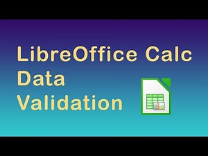 How to use data validation in LibreOffice Calc