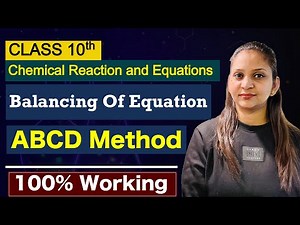 How to balance chemical equation|abcd method||Easiest trick to balance chemical equation|Class10|