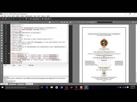VTU Project Report - Writing Title Page in Latex