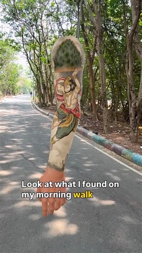 👉 Export your design as a .USDZ file. 👉 Open it on an iPhone #HanumanJayanti #TattooDesign #ARart