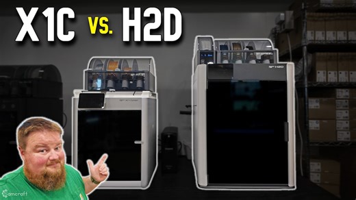 Bambu Lab H2D vs. X1C // Poop, print size, noise // Real life tests