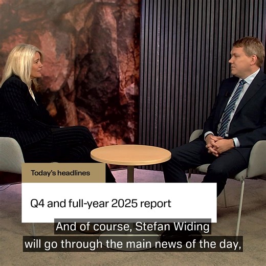 In the latest episode of Studio Sandvik, President and CEO Stefan Widing reflects on our Q4 and full-year 2025 performance, sharing insights into results, priorities and the road ahead. The episode also features the launch of a fully electric mobile crushing plant in Africa, major equipment orders in Australia and Canada and a closer look at Seco’s new Inspiration Through Innovation concept that is designed to drive collaborative customer solutions across medical, aerospace, automotive and gener