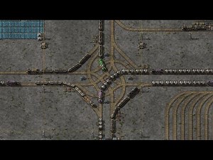 Factorio - Satisfying Train Intersections