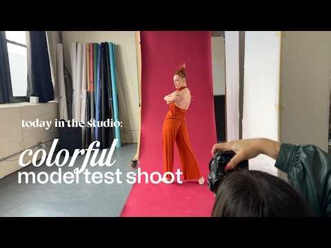 photoshoot with me | colorful model test shoot 📸