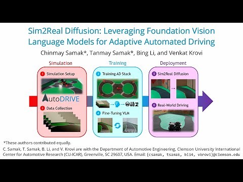 Sim2Real Diffusion: Leveraging Foundation Vision Language Models for Adaptive Automated Driving