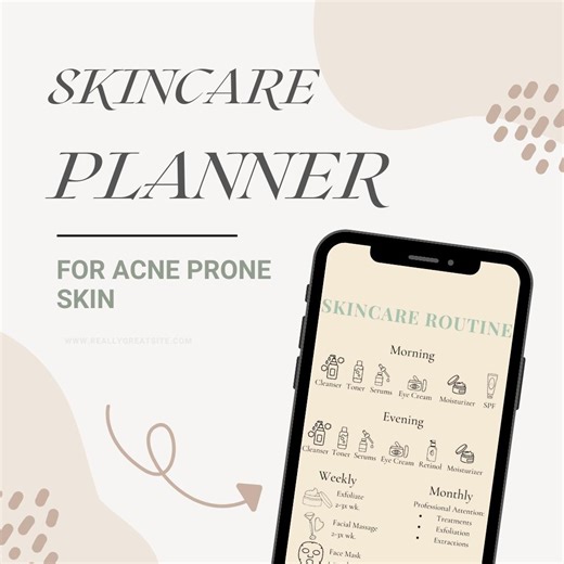 Acne-prone Skin Planner | Printable Skincare Routine Tracker (digital Download) - Etsy