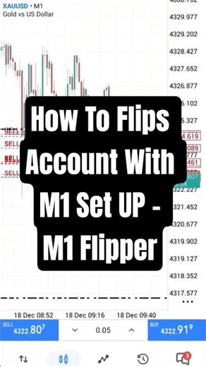 How To Flips Account With M1 Set UP - M1 Flipper. #tradingjourney #tradestrategy #xauusd #scalper