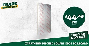 What’s more essential than good insulation in winter? Get the Xtratherm Pitched Square Edge Foilboard Insulation Roof Board for just £44.46 Ex VAT through our Trade Essentials. Available online, on the App, in-branch: https://bit.ly/3sOxfJW #TravisPerkins #TradeEssentials #Insulation #ForTheTrade | Travis Perkins | Facebook