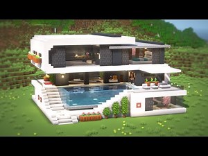 Minecraft: How To Build a 3-Story Modern House (Build Tutorial)(#46) | 마인크래프트 건축 강좌, 3층 모던하우스, 집 짓기