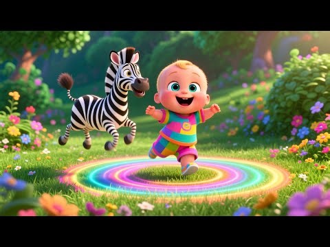 Baby and Neon Zebra 🦓✨ | Fun Animal Learning Video for Kids | Preschool Adventure