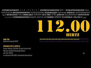 112 Hz 1 Hz Interval Sine Pure Tone Frequency 441000 Sample Stereo