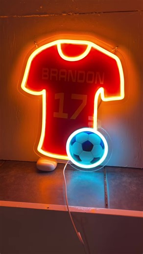 Personalised football light available with different names and numbers the link is below#christmas #present #light #football #fyp