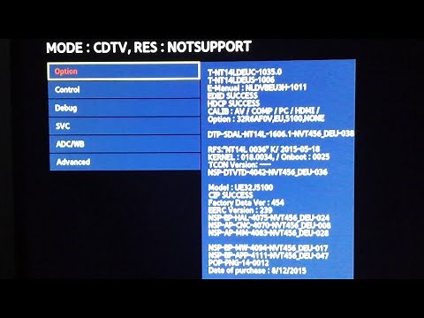 SAMSUNG TV Hidden Service Menu/Mode