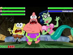 The Spongebob Squarepants Movie final battle with healthbars