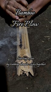 23M views · 462K reactions | Starting a fire by rubbing bamboo sticks together #fireplow #fireplowskills #primitivefirelighting #fireskills #outdoors #survival #selfsufficiency #bushcraft | dalemgumino | Facebook