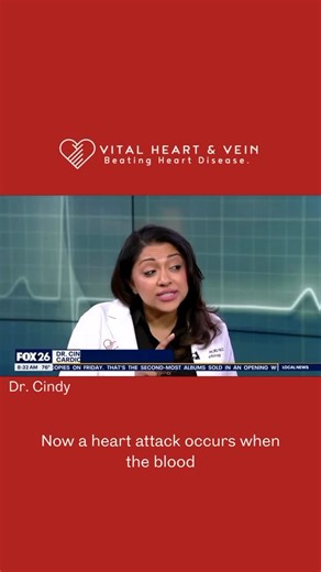 Vital Heart & Vein on Instagram: "Dr. Cindy John with Vital Heart & Vein joined FOX 26 for Sudden Cardiac Arrest Awareness Month to explain the difference between a heart attack and cardiac arrest. A heart attack happens when blood flow to the heart is blocked — cardiac arrest is when the heart suddenly stops beating. Knowing the signs and how to respond with CPR can help save a life. ❤️ #SuddenCardiacArrestAwarenessMonth #HeartHealth #VitalHeartAndVein #Fox26Houston"