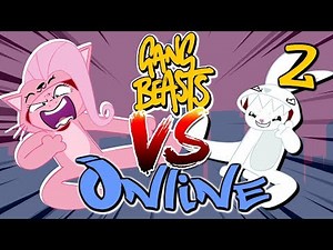 Fluttershy VS Angel Bunny GANG BEASTS ONLINE 🍉 | PART 2