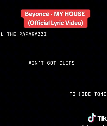 Beyoncé - MY HOUSE (Official Lyric Video) #fyp #explorepage #foryoupage #fypシ #Beyoncé #OfficialLyricVideo