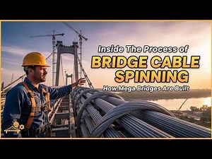 The Process of Bridge Cable Spinning: How Mega Bridges Are Built | Suspension Bridge Engineering