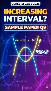 SQP Q9 | Class 12 CBSE 2026 🔥 Increasing Function Trick in 30 Seconds #shortsfeed #class12maths