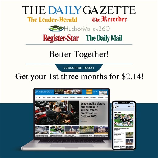 25 reactions | Stay informed with three months of unlimited digital access to The Daily Gazette, The Leader-Herald, The Amsterdam Recorder, and HudsonValley360—all for just $2.14! Don’t miss this limited-time deal. Subscribe today! | The Daily Gazette of Schenectady | Facebook