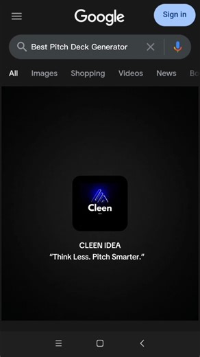 Cleen Idea on Instagram: ""Pitch. Impress. Win. 🚀 Cleen IDEA: Your AI-powered pitch deck generator covering all essentials for a winning business pitch.🔥⚡ Create stunning decks in minutes, not hours! Try now and elevate your pitch game 🔗(Link in bio!) #CleenIDEA #PitchDeck #AIGenerator #BusinessPitch""