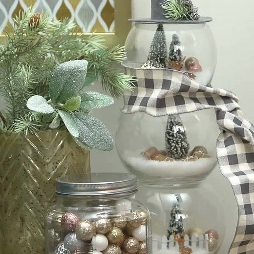 1.5M views · 844 reactions | Capture a Winter wonderland when you craft this enchanting snowman snow globe from dollar store supplies. ☃️ Find more farmhouse holiday decoration tips >> https://hg.tv/2S22Nsv  | HGTV | Facebook
