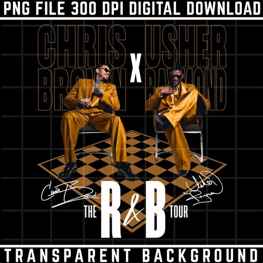 Usher Raymond & Chris Brown Tour 2026 T-shirt PNG (digital Download) - Etsy