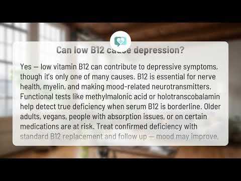Can low B12 cause depression? | B12 & Mood