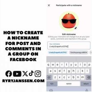 How to create a nickname for post and comments in a group on Facebook
