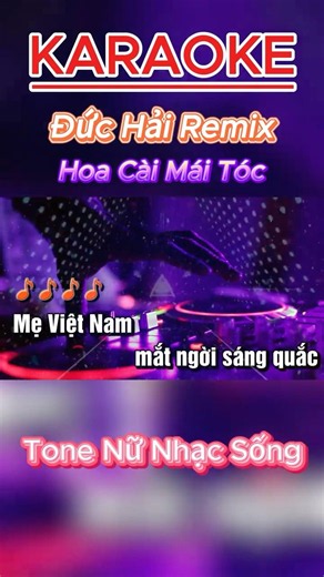Hoa Cài Mái Tóc Remix Tone Nữ | Nhạc Sống - Bass Cực Căng #karaoke #remix #tonenu #shorts #thinhhanh